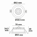 ISOLED recessed spotlight VARIO-68 IP65, black 