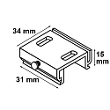 ISOLED Support de montage CLASSIC SURFACE mécanique, version pour montage en surface, 1 pièce, aluminium