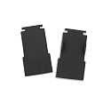 end cap TRACK48 FLAT H25 2 pcs., with cover, black