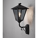 Luminaire mural d�ext�rieur BENU E27 IP23, couleurs fum�e, noir 