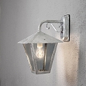 Luminaire mural d�ext�rieur BENU Bas E27 IP23, couleurs fum�e, acier