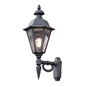 Konstsmide Luminaire mural d’extérieur PALLAS haut, grand E27 IP23, couleurs fumée, noir 
