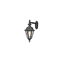 Luminaire mural d’extérieur PALLAS Bas, grand E27 IP23, couleurs fumée, noir 