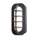Luminaire mural d'extérieur LOKE E27 IP23, opale, noir 