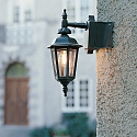 Luminaire mural d’extérieur PALLAS Bas, petit E27 IP23, couleurs fumée, noir 