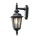 Konstsmide Luminaire mural d’extérieur PALLAS Bas, petit E27 IP23, couleurs fumée, noir 