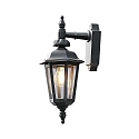 Konstsmide Luminaire mural d’extérieur PALLAS Bas, petit E27 IP23, couleurs fumée, noir 