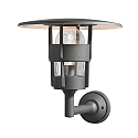 Wall luminaire FREJA UP, E27 max. 60W, black aluminium / clear glass