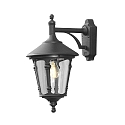 Luminaire mural d’extérieur VIRGO Bas E27 IP23, couleurs fumée, noir 