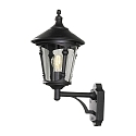 Luminaire mural d’extérieur VIRGO haut E27 IP23, couleurs fumée, noir 