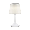 Lampe de table solaire ASSISI avec interrupteur, avec abat-jour IP44, scintillant, blanche 