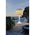 Lampe de table solaire ASSISI avec interrupteur, avec abat-jour IP44, scintillant, blanche 