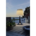 Konstsmide Lampe de table solaire ASSISI avec interrupteur, avec abat-jour IP44, satin, noir 