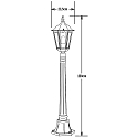Konstsmide Path luminaire FIRENZE, E27 max. 100W, white aluminium / clear glass