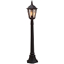 Path luminaire FIRENZE, E27 max. 100W, black aluminium / clear glass