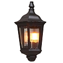 Outdoor wall luminaire FIRENZE, E27 max. 100W, black aluminium / clear glass