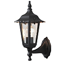 Outdoor wall luminaire FIRENZE UP, E27 max. 60W, black aluminium / clear glass