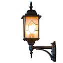Luminaire mural d�ext�rieur MILANO E27 IP43, limpide, satin�, noir , argent