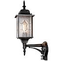 Luminaire mural d'ext�rieur MILANO avec d�tecteur de mouvement E27 IP43, limpide, satin�, noir , argent