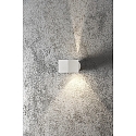 Luminaire mural d'ext�rieur MODENA haut bas G9 IP44, transparent, blanche