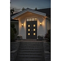 Konstsmide outdoor wall luminaire CARPI E27 IP44, brass dimmable