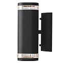 Luminaire mural d�ext�rieur MODENA haut bas GU10 IP44, noir , transparent