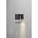 Luminaire mural d'ext�rieur MODENA Bas GU10 IP44, noir , transparent