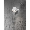 Outdoor wall luminaire TRIESTE, GU10 max. 35W, white aluminium / clear acrylic glass