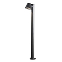 Path luminaire TRIESTE with pole, GU10 max. 35W, black aluminium / clear acrylic glass
