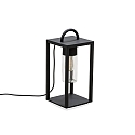 Luminaire sur pied BOLOGNA E27 IP44, noir , transparent