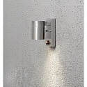 Luminaire mural d'ext�rieur MODENA Bas, avec d�tecteur de mouvement GU10 IP44, acier inoxydable, transparent