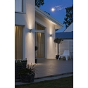 Outdoor wall luminaire MODENA UP/DOWN with motion detector, 2x GU10 max. 35W, stainless steel 304 / clear glass