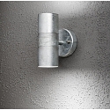 Outdoor wall luminaire MODENA, with double cone of light, 2x GU10 max. 35W, galvanised steel / clear glass