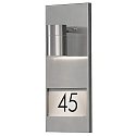 Luminaire mural d�ext�rieur MODENA GU10 IP44, acier inoxydable, transparent