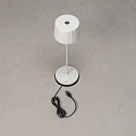 battery table lamp POSITANO round, CCT Switch, dimmable IP54, white dimmable
