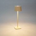 Konstsmide Lampe de table à accu CAPRI USB angulaire IP54, couleur sable gradable