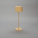 Konstsmide Lampe de table à accu CAPRI USB angulaire IP54, couleur sable gradable