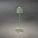 Konstsmide Lampe de table � accu CAPRI IP54, vert, gris gradable