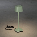 Konstsmide Lampe de table � accu CAPRI IP54, vert, gris gradable