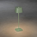 Konstsmide Lampe de table � accu CAPRI IP54, vert, gris gradable