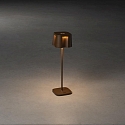 Lampe de table � accu NICE  angulaire, CCT Switch, dimmable IP54, rouille gradable