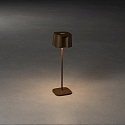 Lampe de table � accu NICE  angulaire, CCT Switch, dimmable IP54, rouille gradable
