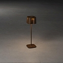 Lampe de table � accu NICE  angulaire, CCT Switch, dimmable IP54, rouille gradable