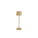 Lampe de table à accu CAPRI MINI USB angulaire IP54, couleur sable gradable