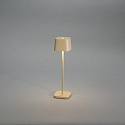 Konstsmide Lampe de table à accu CAPRI MINI USB angulaire IP54, couleur sable gradable