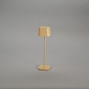 Konstsmide Lampe de table à accu CAPRI MINI USB angulaire IP54, couleur sable gradable