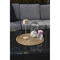 Konstsmide Lampe de table à accu CAPRI MINI USB angulaire IP54, couleur sable gradable
