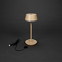 Lampe de table � accu LYON avec connexion USB, CCT Switch, RGB, avec variateur tactile IP54, terre cuite gradable