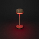 Lampe de table � accu LYON avec connexion USB, CCT Switch, RGB, avec variateur tactile IP54, terre cuite gradable