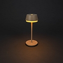 Lampe de table � accu LYON avec connexion USB, CCT Switch, RGB, avec variateur tactile IP54, terre cuite gradable